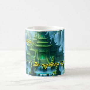 Caneca De Café Castelo do Templo do Trono de Jade Secreto