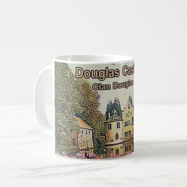Caneca De Café Castelo Douglas - Sede De Clan Douglas (Frente Esquerda)