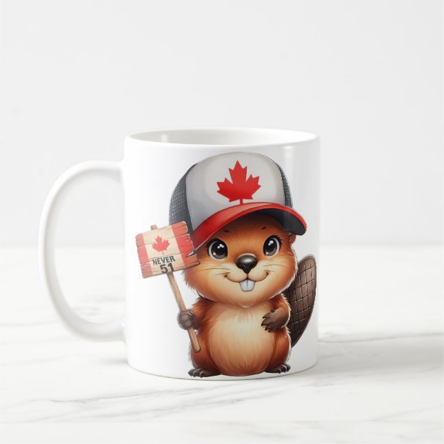 Caneca De Café Castor Canadiano Nunca 51 (Esquerda)