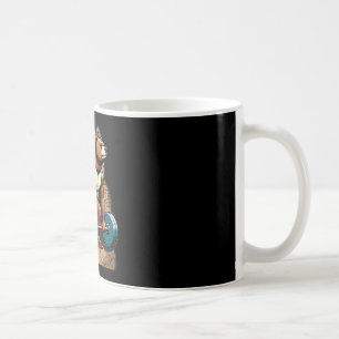 Caneca De Café Castor Engraçado Com Luvas Vermelhas De Boxas