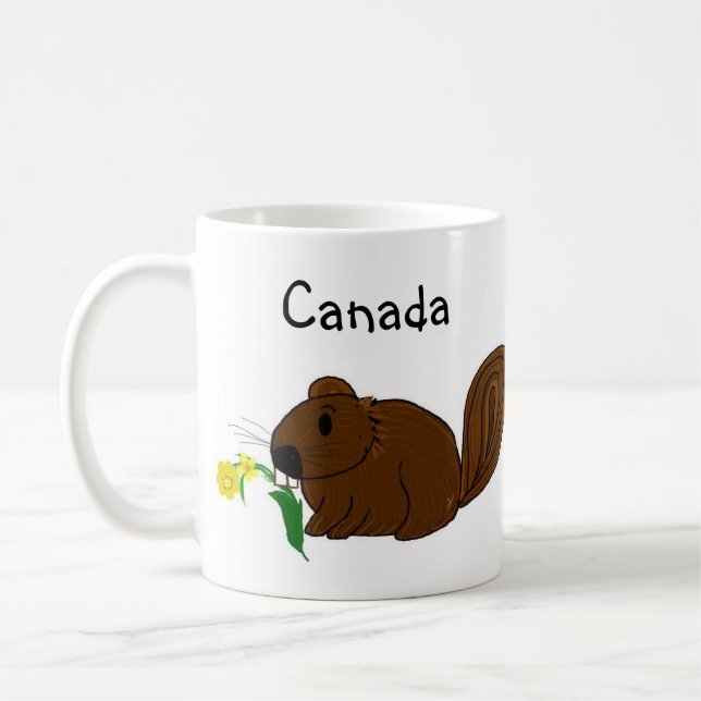 Caneca De Café castor ocupado do Canadá (Esquerda)