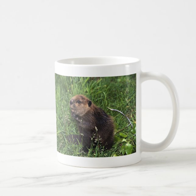 Caneca De Café Castor pequeno bonito (Direita)