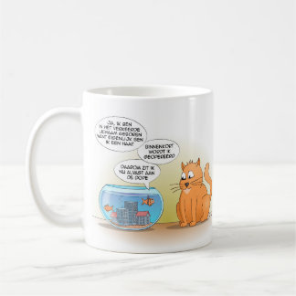 Caneca De Café Cat and fish; geboren in het verkeerde lichaam
