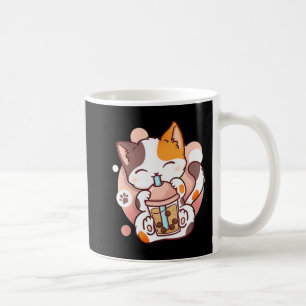 Caneca De Café Cat Boba Tea Bubble Tea Anime Kawaii Neko para Gar