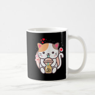 Caneca De Café Cat Boba Tea Bubble Tea Kawaii Anime Japonês Neko