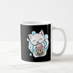 Caneca De Café Cat Boba Tea Bubble Tea Kawaii Anime Japonês Neko