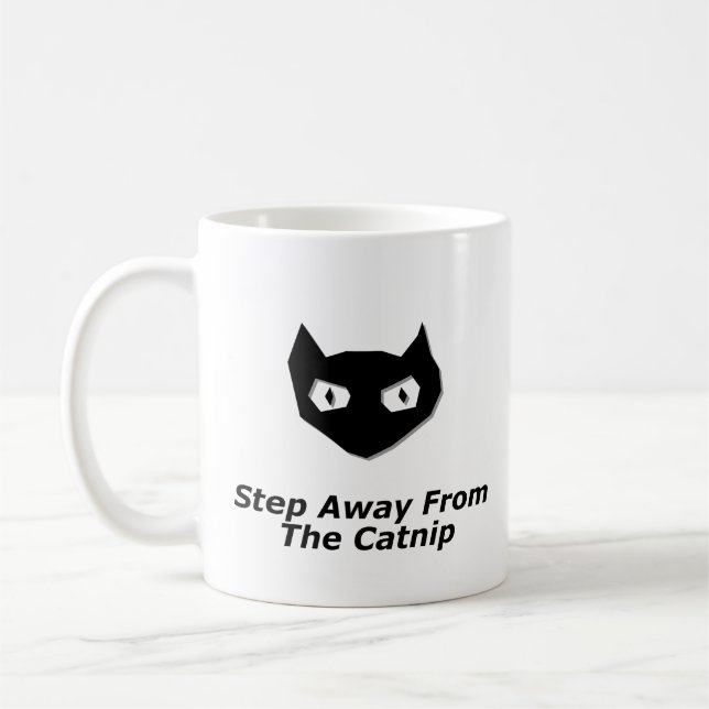 Caneca De Café Cat Boo Afasta-Se Do Catnip (Esquerda)