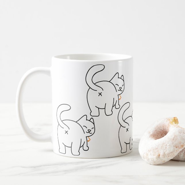 Caneca De Café Cat Bum Mug (Com Donut)