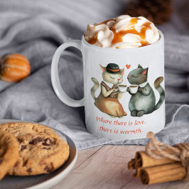 Caneca De Café Cat Couple