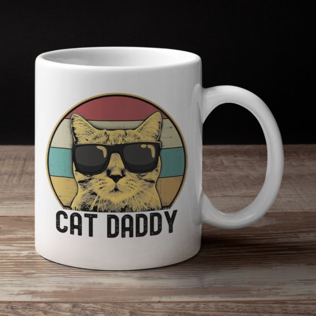 Caneca De Café Cat Dad Funny Cat Lovers (Criador carregado)
