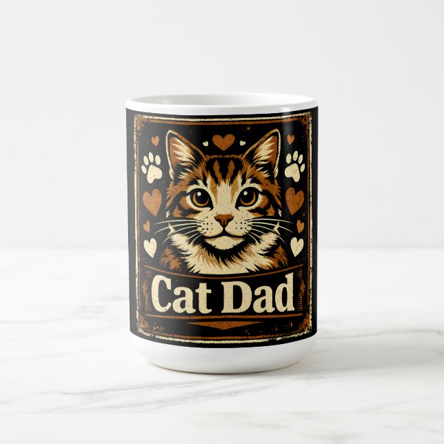 Caneca De Café Cat Dad – Proud Feline Father Humor Love (Centro)