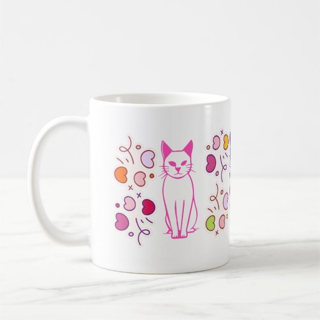 Caneca De Café cat design mug (Esquerda)
