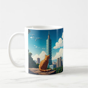 Caneca De Café Cat em Taipei 101 Taiwan