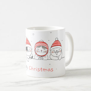 Caneca De Café Cat Feliz Natal