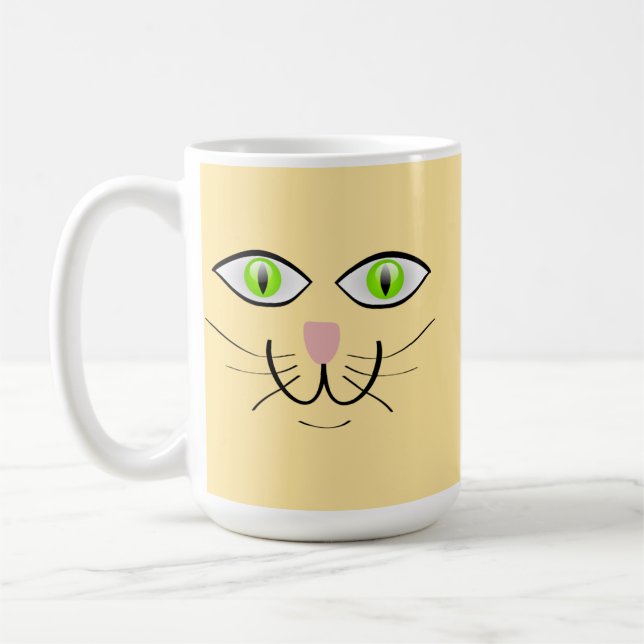 Caneca De Café Cat Funny Face Cartoon-29034 (Esquerda)