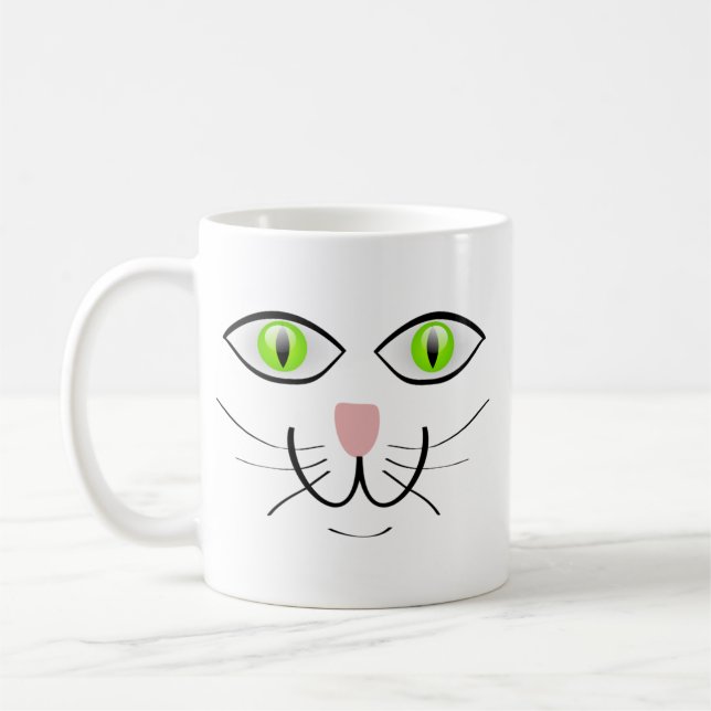 Caneca De Café Cat Funny Face Cartoon-29034 (Esquerda)