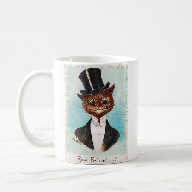 Caneca De Café Cat Gentleman, Louis Wain (Esquerda)