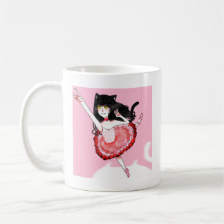 Caneca De Café Cat Girl Ballerina