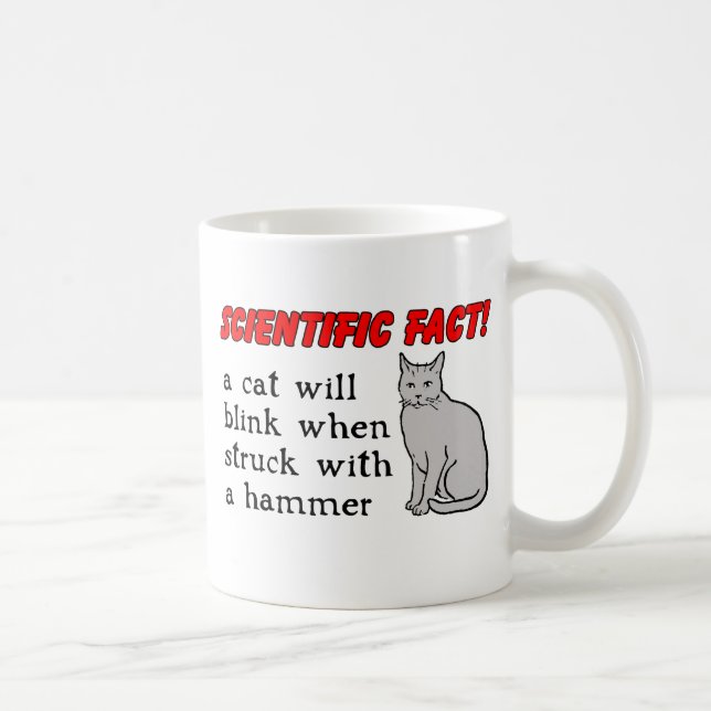 Caneca De Café Cat Hammer Engraçado Humor de Mug (Direita)