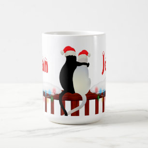 Caneca De Café Cat in Bonés Natal Personalizado