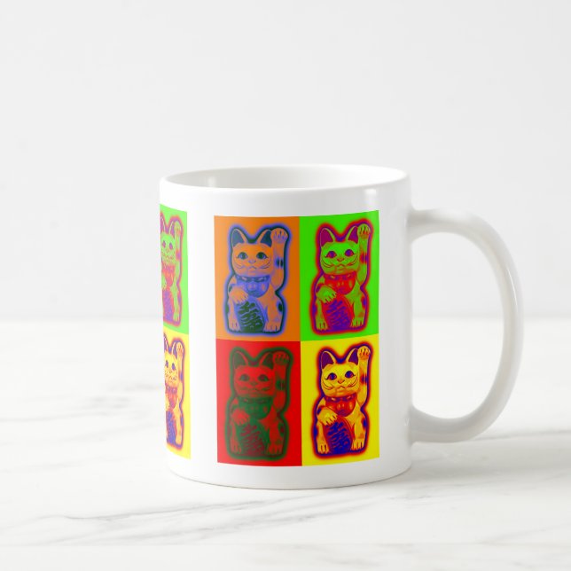 Caneca De Café CAT JAPONÊS Maneki Neko do dinheiro (Direita)
