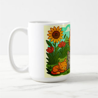 Caneca De Café Cat, Kittens, Mother Cat