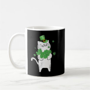 Caneca De Café Cat Leprechaun Cat Lover Shamrock Rua Da Patrick