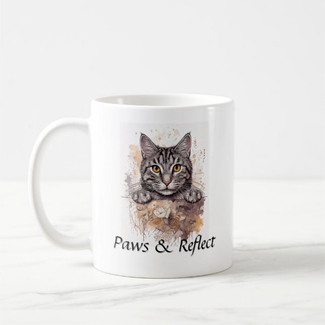 Caneca De Café Cat Lover Café Mug (personalizável) (Esquerda)