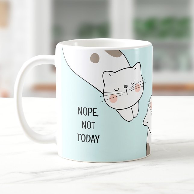 Caneca De Café Cat Lover Gato Preguiçoso Gato Preguiçoso Nome Per (Cute Lazy Cat Cat Lover Name Blue Mug)