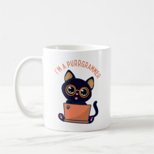 Caneca De Café Cat Lovers Eu sou um programador