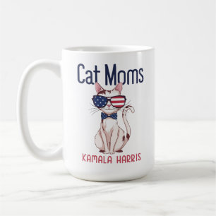 Caneca De Café Cat Mãe para Kamala Harris 2024