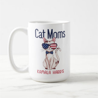 Caneca De Café Cat Mãe para Kamala Harris | 2024