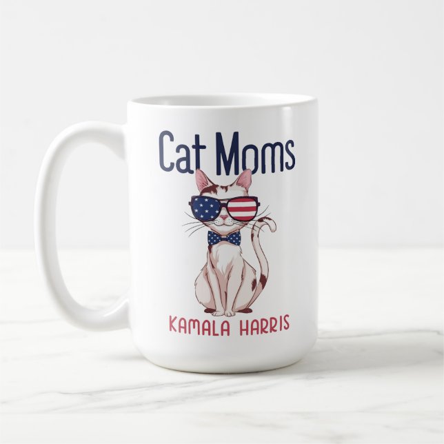 Caneca De Café Cat Mãe para Kamala Harris | 2024 (Esquerda)