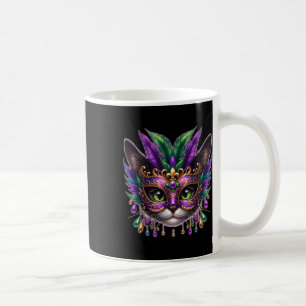 Caneca De Café Cat Mask Mardi Gras New Orleans Carnaval
