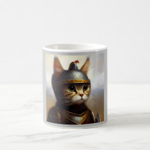 Caneca De Café Cat Medieval Knight