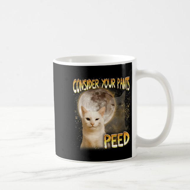 Caneca De Café Cat Meme Cat Lover Cat Mom Funny Consider Your Pan (Direita)