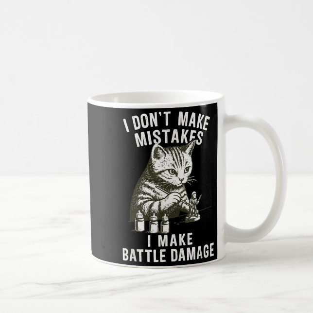 Caneca De Café Cat Miniature Painter Battle Damage Funny Miniatur (Direita)