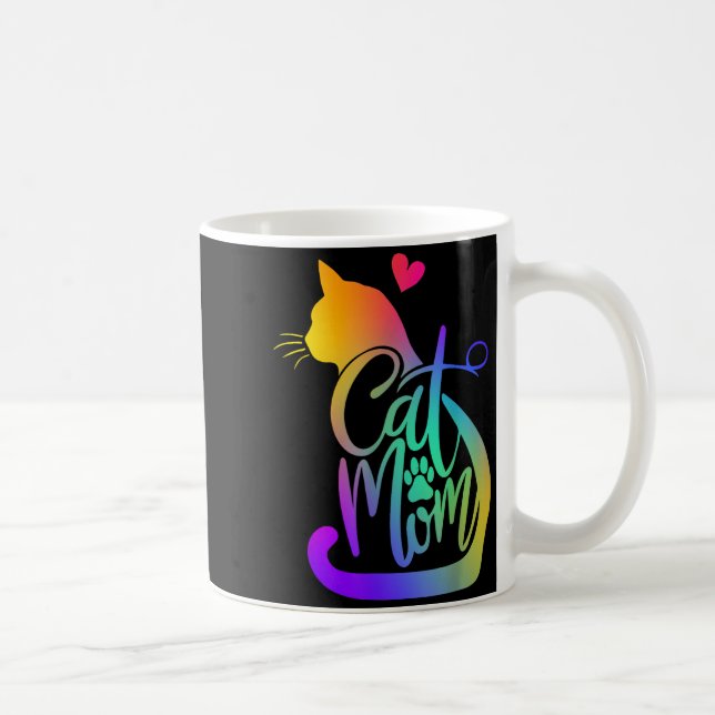 Caneca De Café Cat Mom Cat Lover Cute Mother's Day Mama I Love My (Direita)