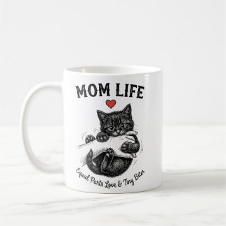 Caneca De Café Cat Mom Coffee Mug | Mom Life Cute Kitten Funny
