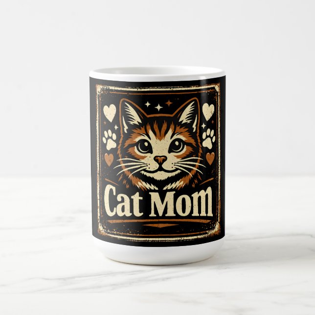 Caneca De Café Cat Mom – Proud Feline Mother Love (Centro)