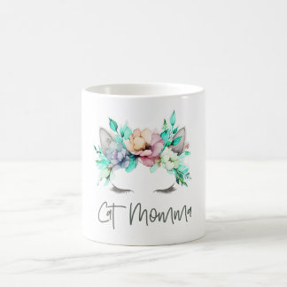 Caneca De Café Cat Momma Floral Crown Mug