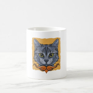 Caneca De Café Cat Mustache