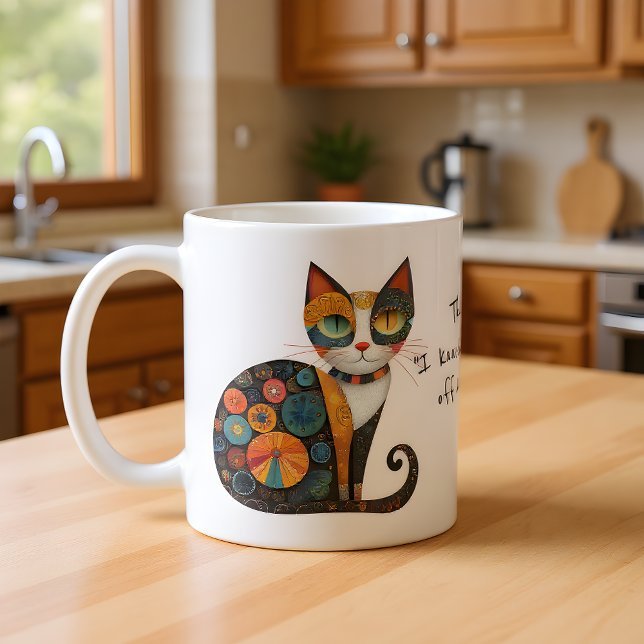Caneca De Café Cat: My "I Knocked Something off the Table" Face  (Criador carregado)