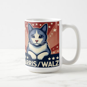 Caneca De Café Cat para Harris/Walz Coffee Mug