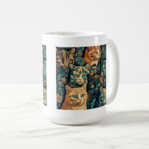 Caneca De Café Cat Pattern Classic Mug, 15 oz