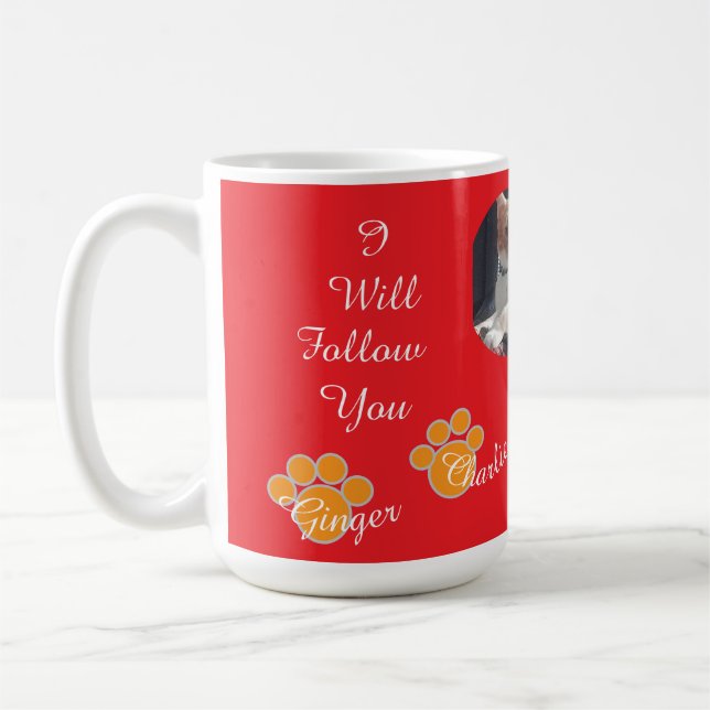 Caneca De Café Cat Pawprint Humor Cat Photo (Esquerda)