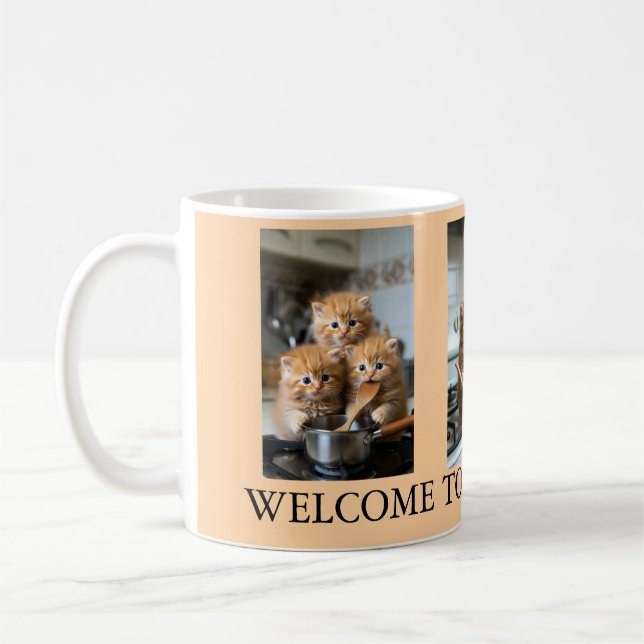 Caneca De Café Cat Photo Collage Best Cat Dad (Esquerda)