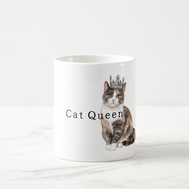 Caneca De Café Cat Queen with Crown (Centro)