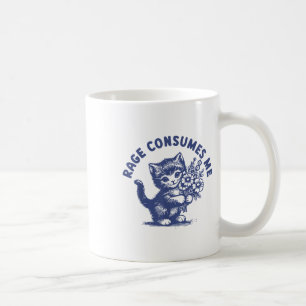 Caneca De Café Cat Rage me consome