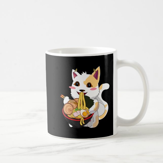 Caneca De Café Cat Ramen Kawaii Anime Comida Japonesa Girls Offic (Direita)